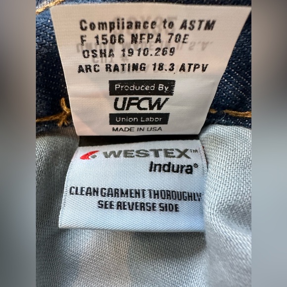 Westex Indura flame resistant mens jeans size 30 inseam 32 meets OSHA st… - Picture 7 of 7